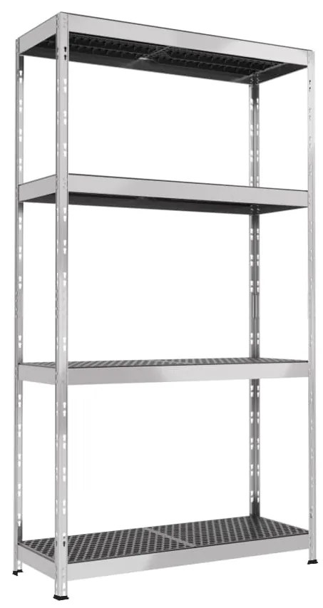 Outdoor sivý kovový regál, 180x100x38cm