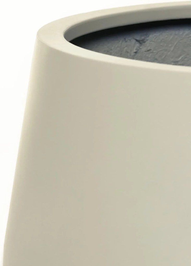 Kvetináč GORDO, sklolaminát, výška 29 cm, krémový