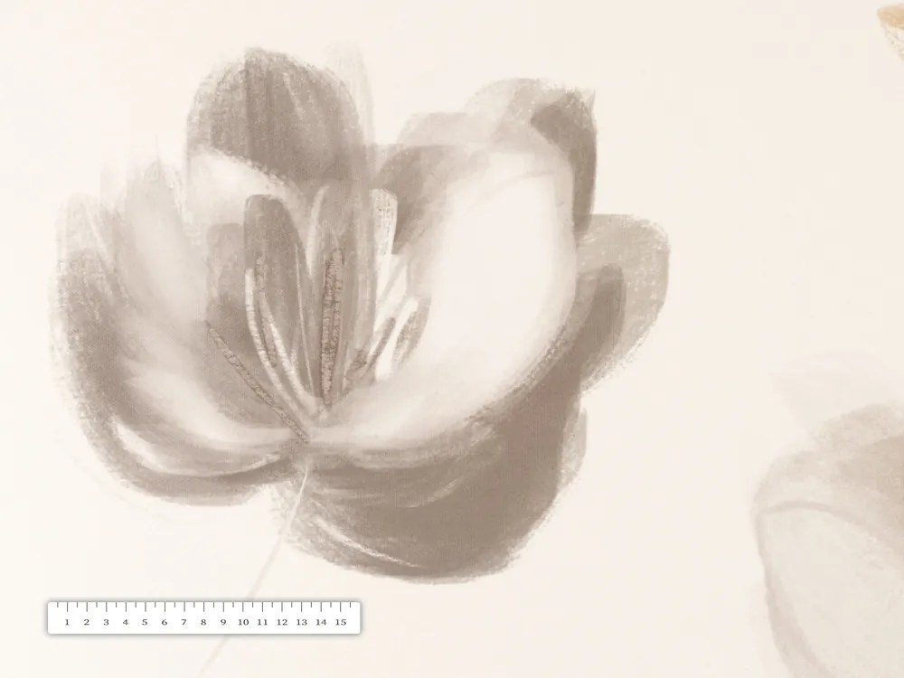 Biante Dekoračná obliečka na vankúš s lemom PM-109 Akvarelové tulipány na krémovom 40 x 60 cm