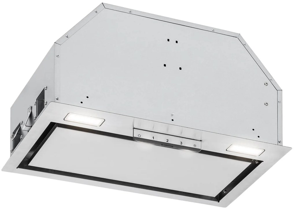 Klarstein Camila, vstavaný digestor, 52 cm, 369 m³/h, LED, dotyková plocha, nehrdzavejúca oceľ