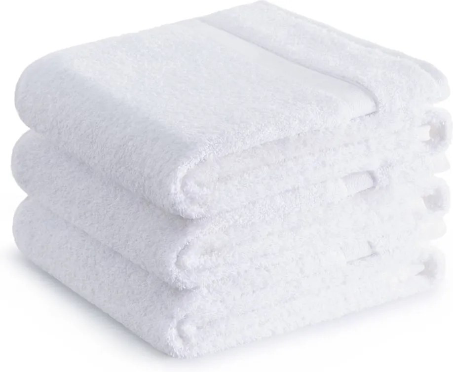 Sada bavlněných ručníků Zender POIS 70x140 cm 450g/m2 bílá