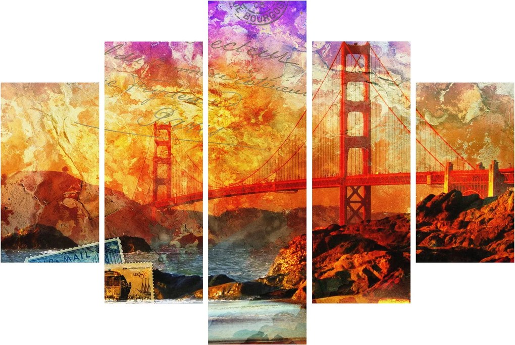 Obraz - Golden Gate, San Francisco, Kalifornia (150x105 cm)