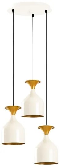 Závesné svietidlo na lanku SIVANI 3xE27/40W/230V biela/medená