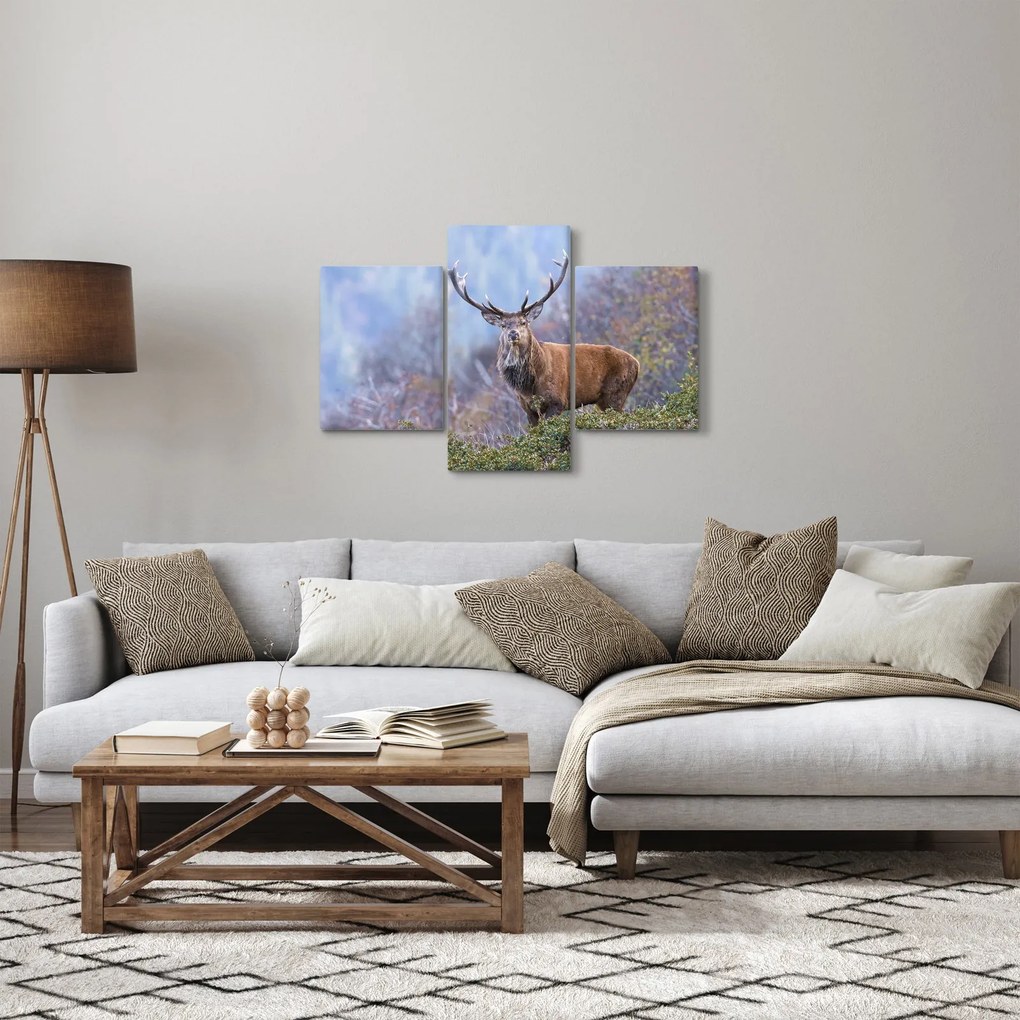 Obraz - Jeleň v krajine (90x60 cm)