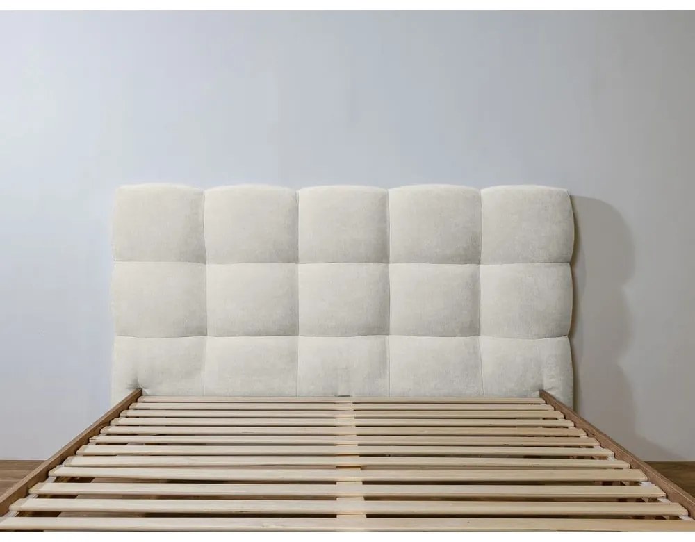 Svetlosivá čalúnená dvojlôžková posteľ s roštom 180x200 cm Kumo – Bobochic Paris