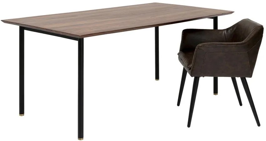 Stôl Ravello 180x90 cm - drevo sheesham hnedý