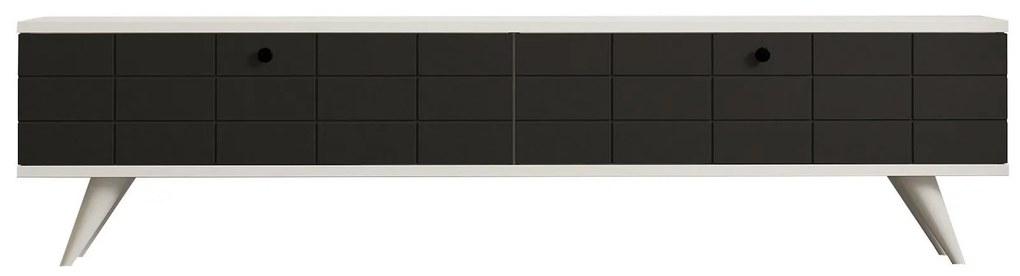 TV stolík/skrinka Butepe (antracit + biela) . Akcia -30%. Vlastná spoľahlivá doprava až k Vám domov. 1095159