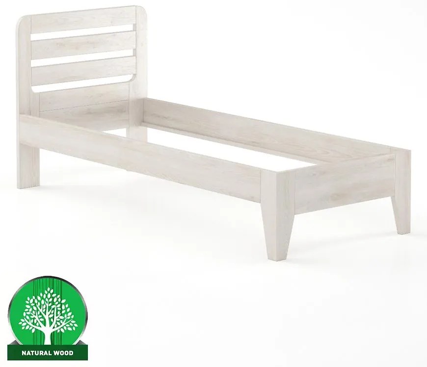 Posteľ buková LK189–80x200 bielený