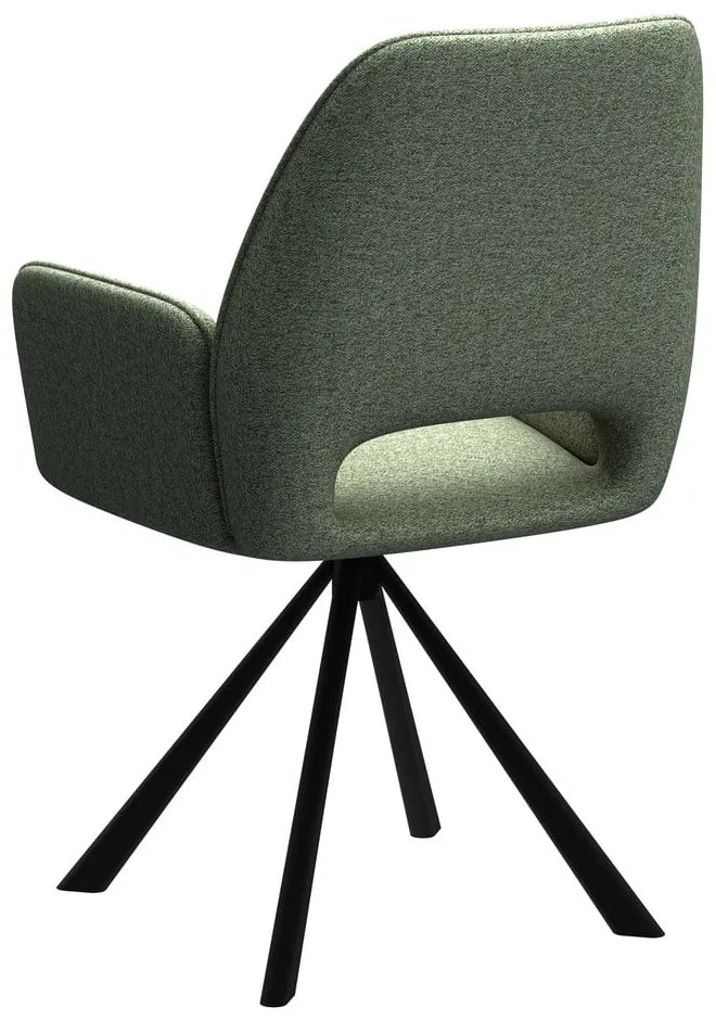 Tmavozelená jedálenská stolička s podrúčkami Graham – Actona