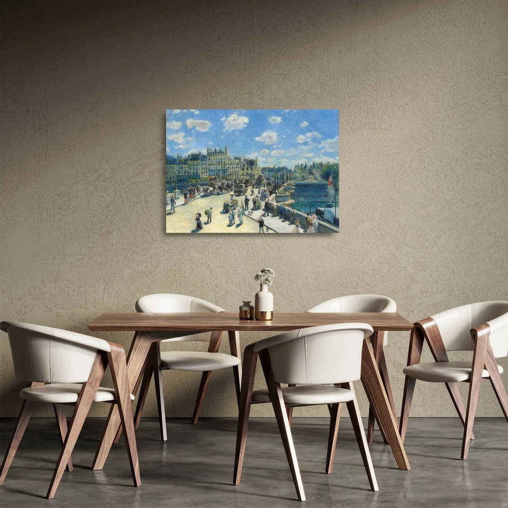 Sklenený obraz - Auguste Renoir, Pont Neuf, Paris, reprodukcia (70x50 cm)