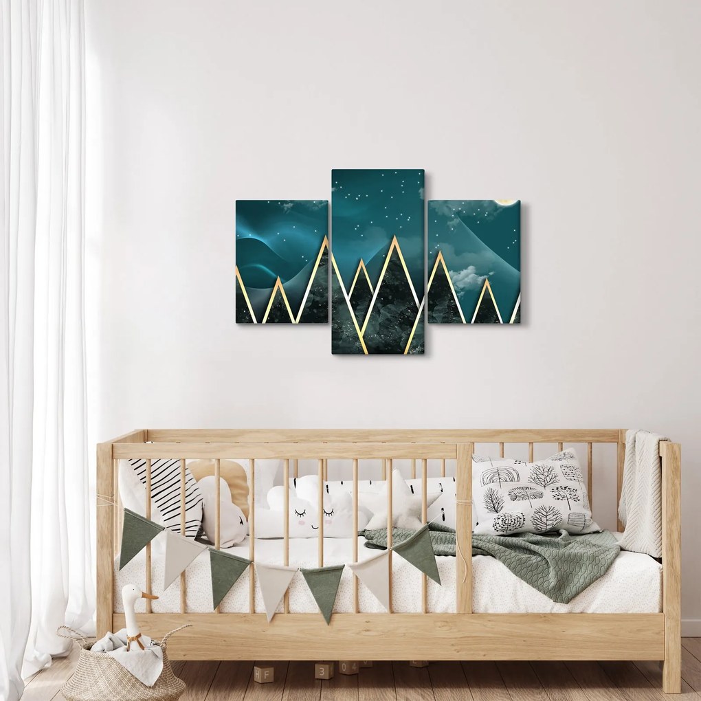Obraz - Spln nad zlatými horami (90x60 cm)