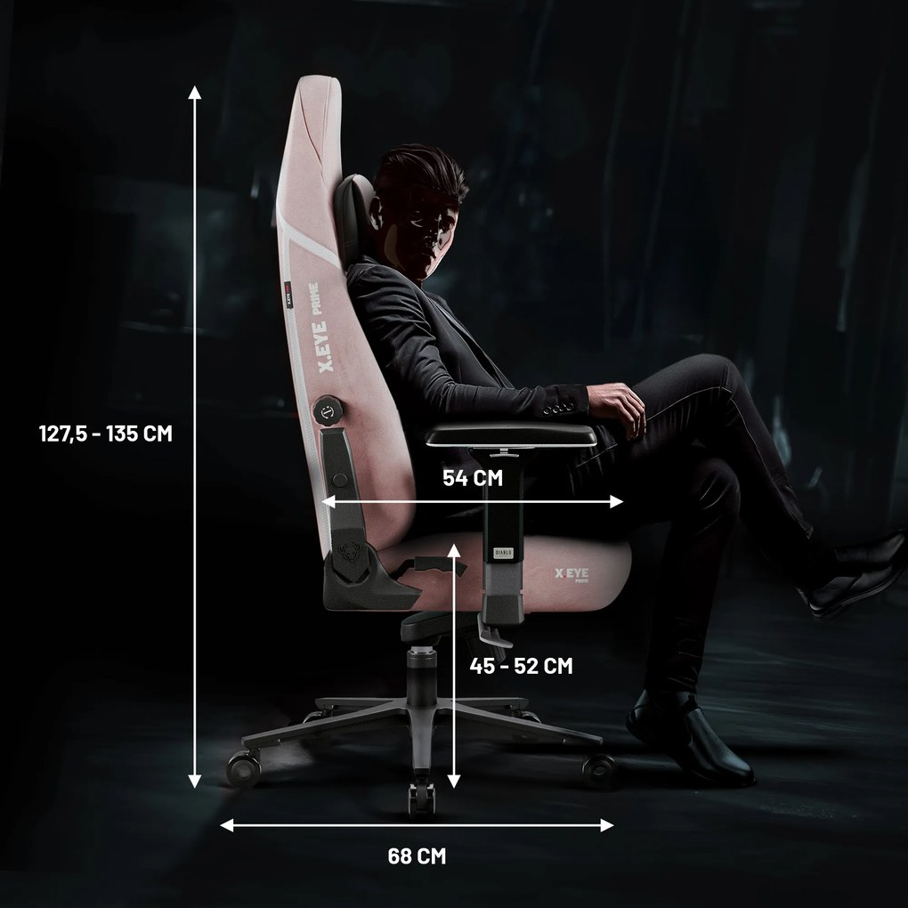 Ružová herná stolička Diablo X.Eye Prime Akira Pink