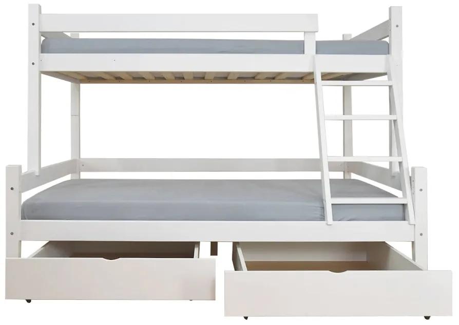 Wilsondo Poschodová posteľ Petra 6 200x120x90 - biela