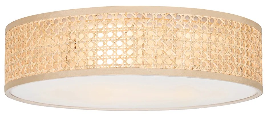 Orientálne stropné svietidlo ratan 40 cm 3-svetlo - Tromma