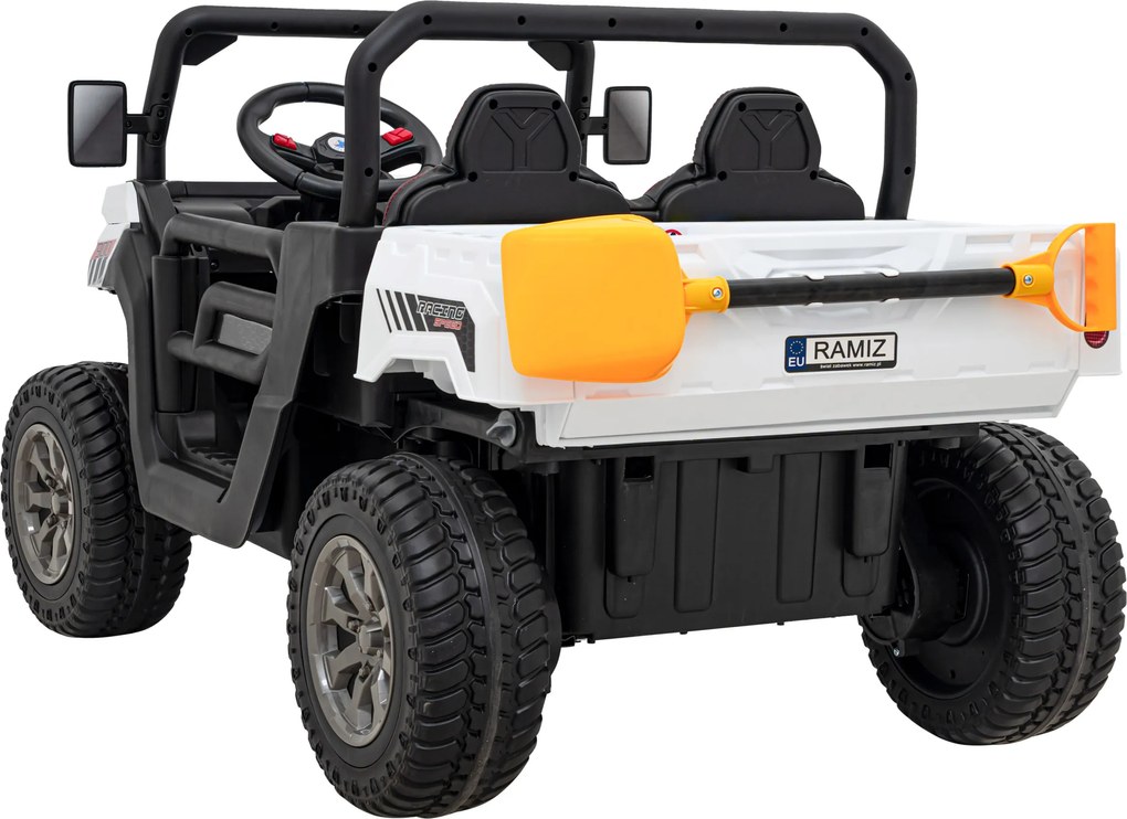 Ramiz Auto Pick-Up Speed 900 pre deti Biele + pohon 4x4 + pohyblivá pumpa + batožinový priestor + diaľkové ovládanie + lopata + LED audio