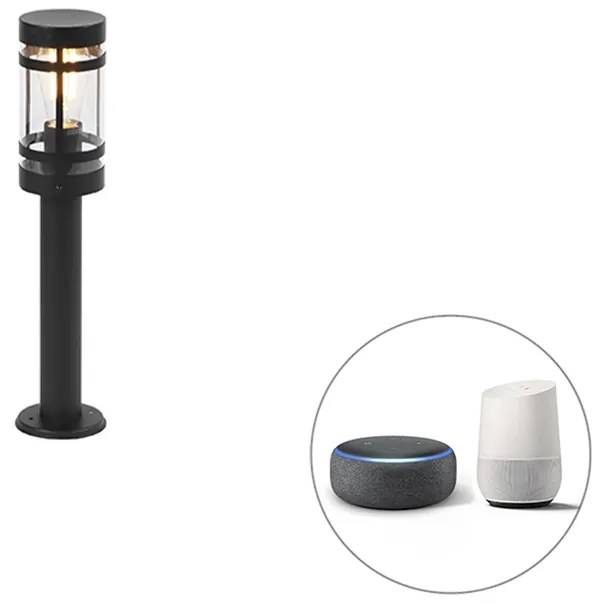 Inteligentná vonkajšia lampa čierna 50 cm IP44 vrátane Wifi ST64 - Gleam