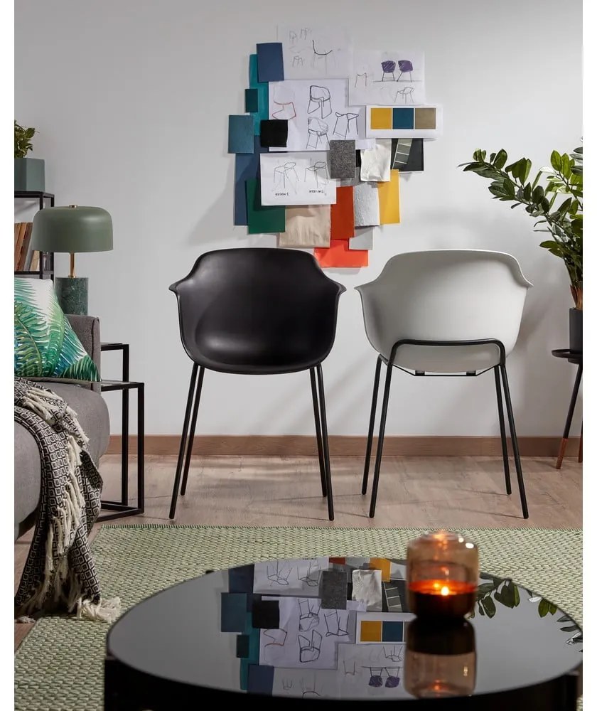 Biela jedálenská stolička Kave Home Khasumi