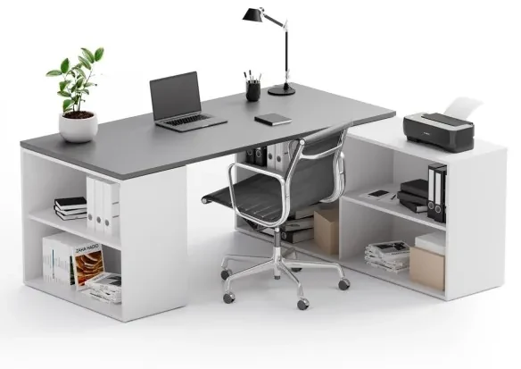 PLAN Zostava BLOCK B01, biela/grafit