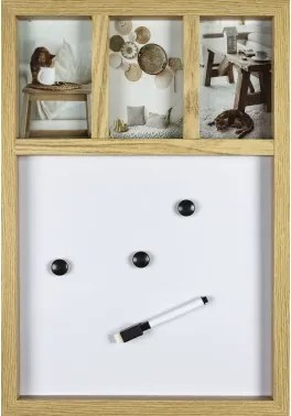 Fotorámik pre 3 ks, magnetická tabuľa 33x48x2,5 cm%