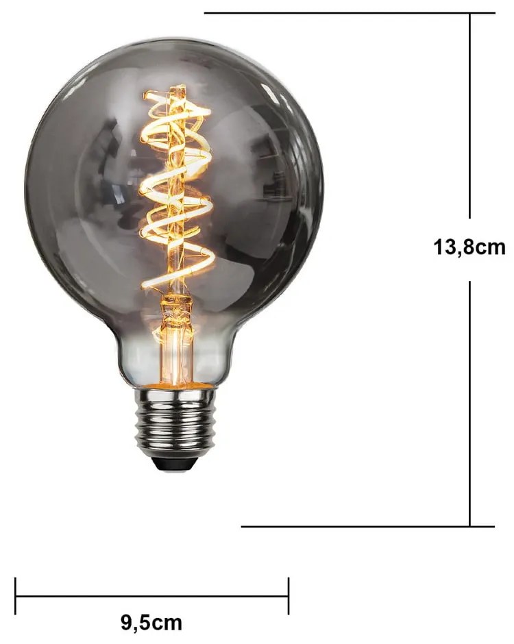 Teplá biela filamentová stmievateľná žiarovka E27, 2 W Spiral Filament – Star Trading