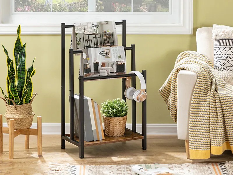 Stojan na ručníky Vasagle Leon hnedý/čierny