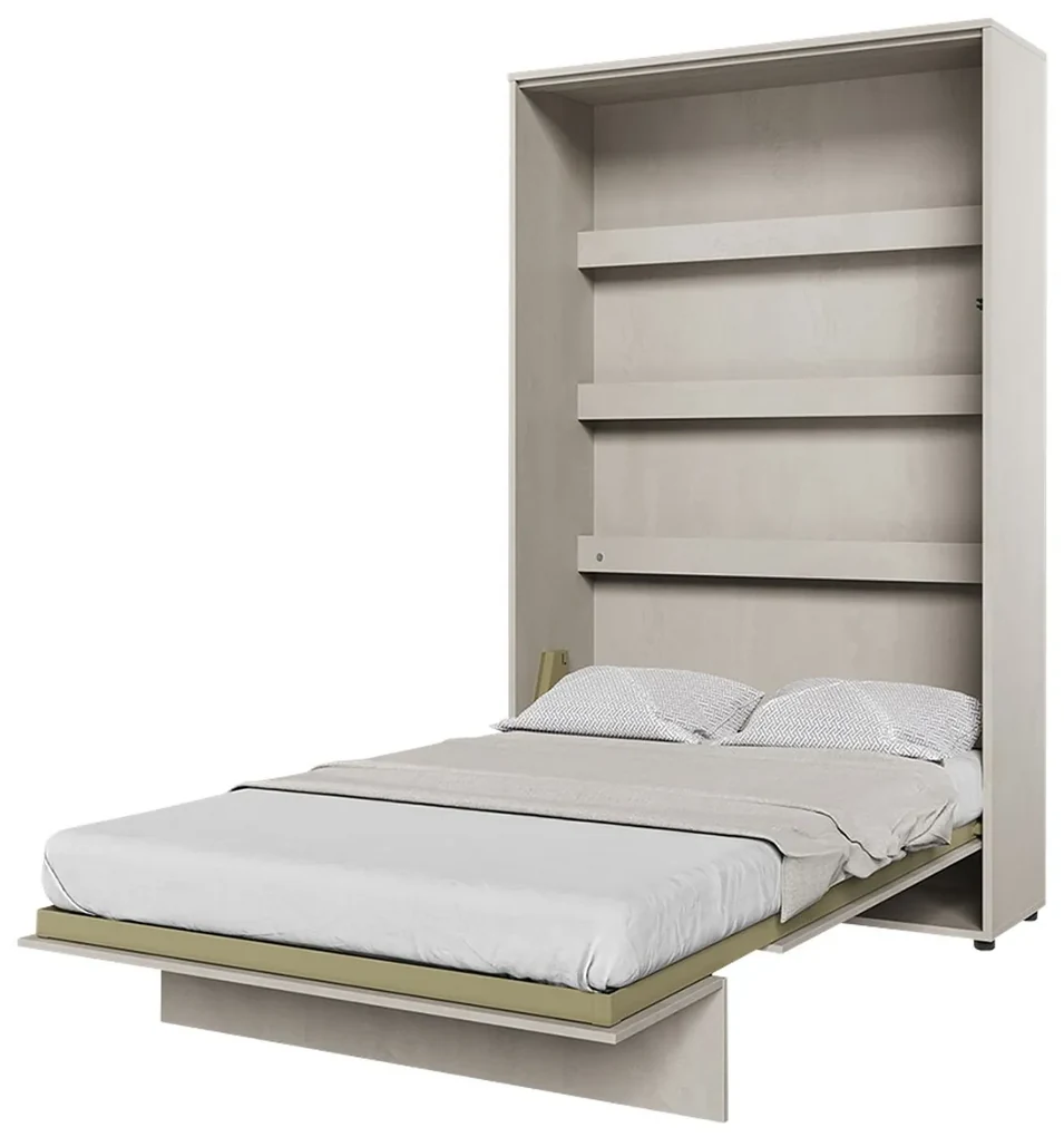 Sklápacia posteľ Concept Junior - vertikálna, Farby: Silk Flou, Osvetlenie: osvetlenie LED, Rozmer postele: 120x200