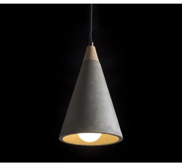 RED - Design Rendl - R12380 - Luster na lanku HEIDI 1xE27/28W/230V betón/drevo