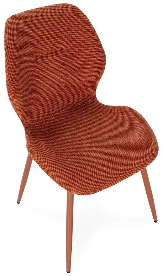 Terakotové čalúnené jedálenské stoličky v súprave 4 ks Ansu – Marckeric