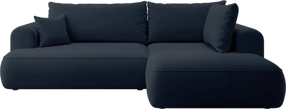 Rohová sedacia súprava Olivo II (p) (modrá čierna)