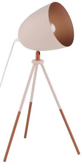 Eglo 49727 - Stolná lampa CHESTER 1xE27/60W/230V biela/medená