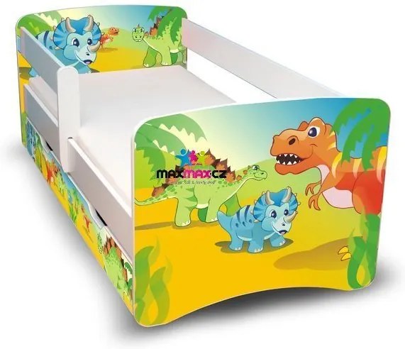 MAXMAX Detská posteľ so zásuvkou 180x90 cm - DINO II 180x90 pre chlapca ÁNO