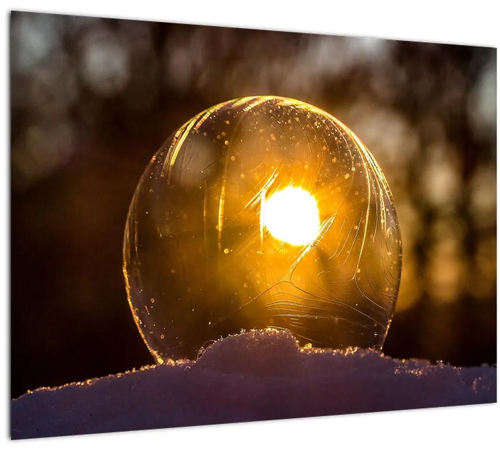 Sklenený obraz - Priehľadná bublina (70x50 cm)