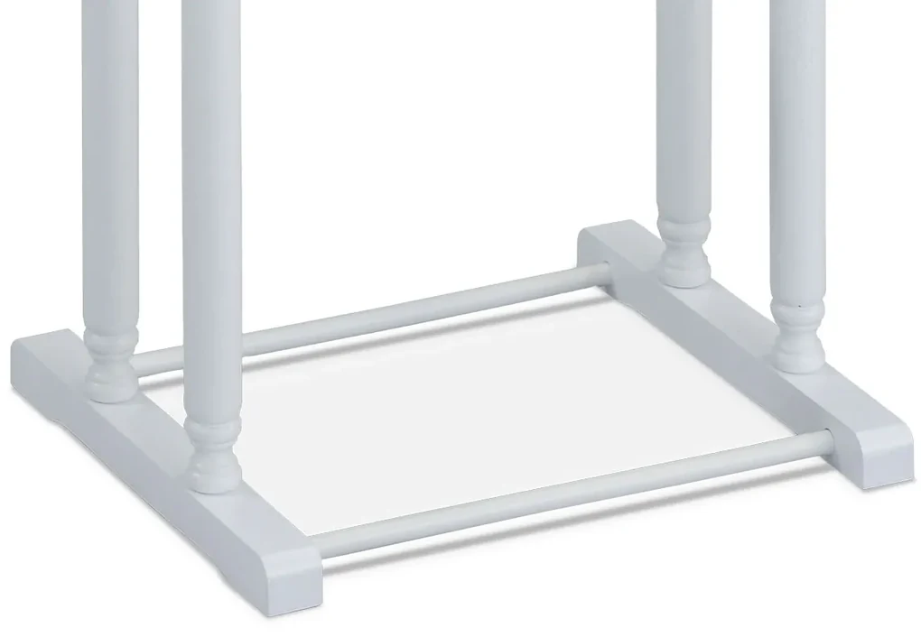 Autronic - Nemý sluha, výška 108 cm, masív kaučukovník, biely matný lak, nosnosť 7 kg - 20652-04 WT AKCE