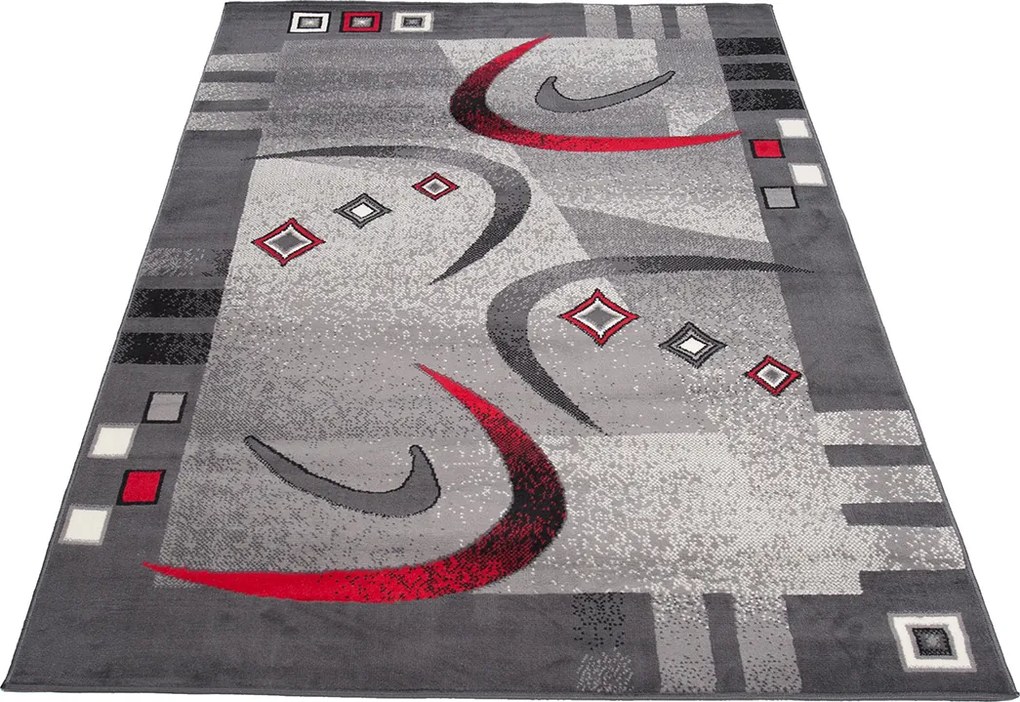 TA Koberec 4596A DARK GRAY CHEAP PP CRM Sivý Obdĺžnikový Rozmer: 60x100 cm