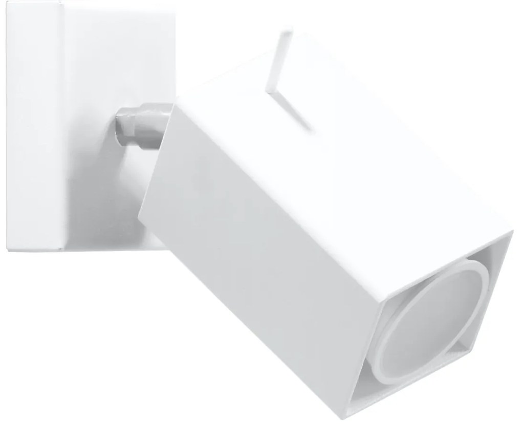 Bodové svietidlo Merida, 1x biele kovové tienidlo, (možnosť polohovania)