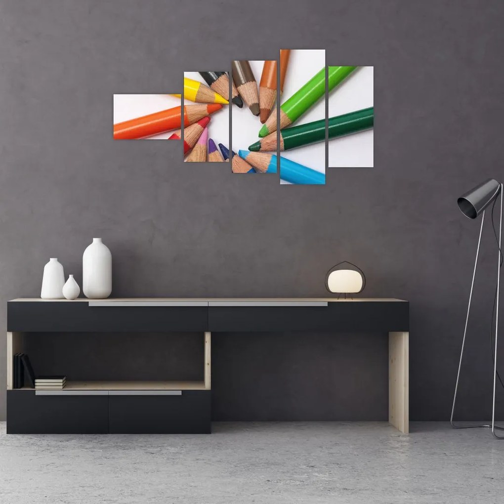 Obraz - farebný kruh z pasteliek