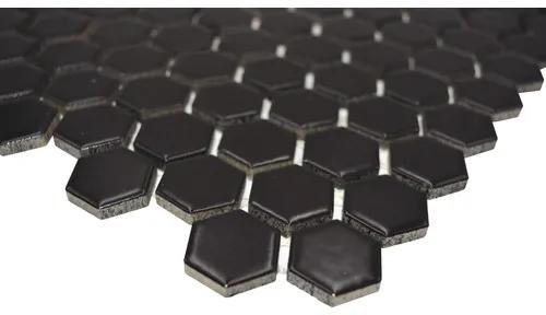 Keramická mozaika HX 065 čierna, matná 26 x 30 cm