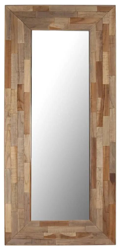 vidaXL Zrkadlo 50x110 cm recyklované teakové drevo