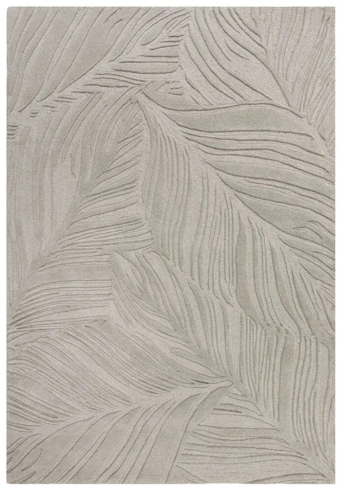 Flair Rugs, Kusový koberec Solace Lino Leaf Grey, 120x170, šedá, obývacia izba