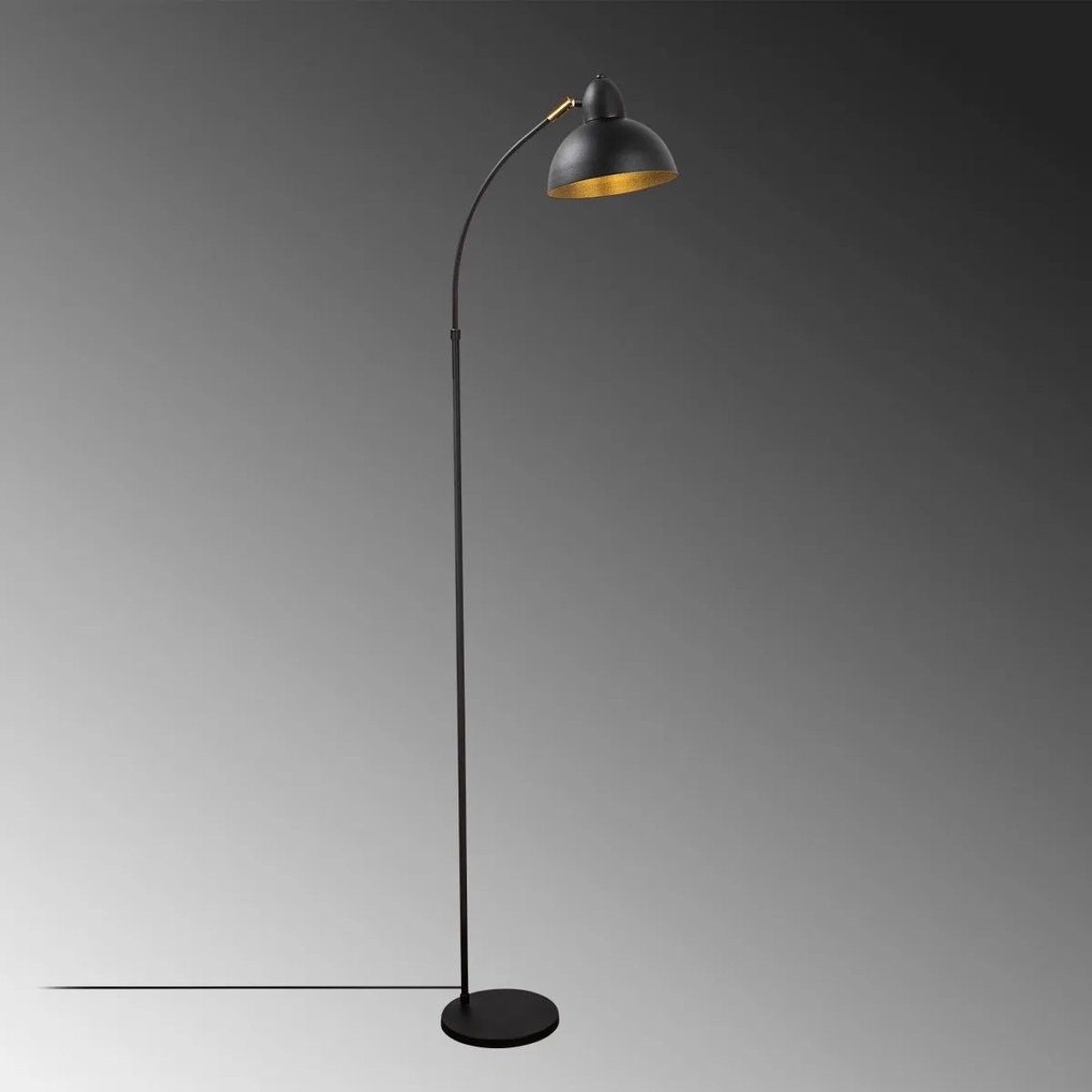 Stojacia lampa Varzan 162 cm čierna
