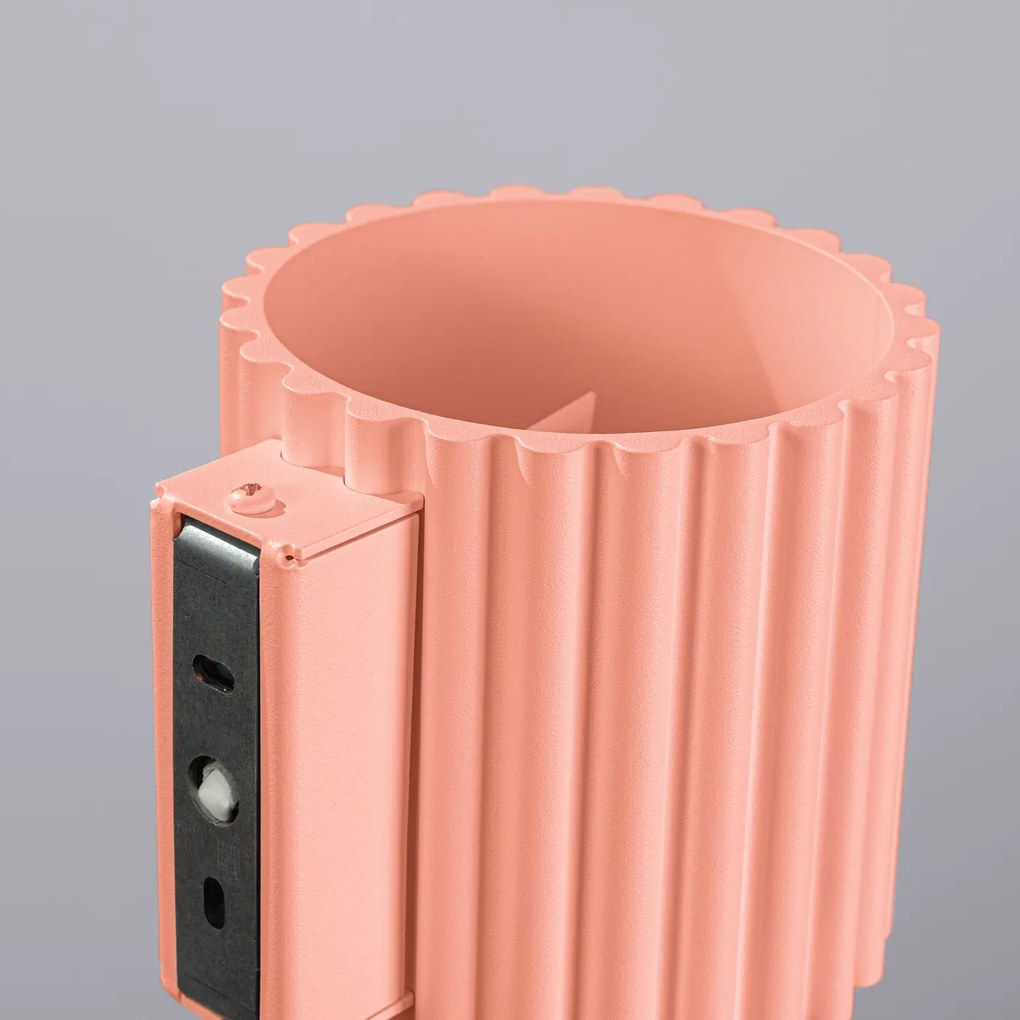 Nástenné svietidlo Aura, 1x ružové hliníkové tienidlo