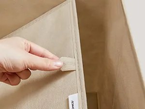 Sada 6 ks skládacích úložných boxů Teria béžová