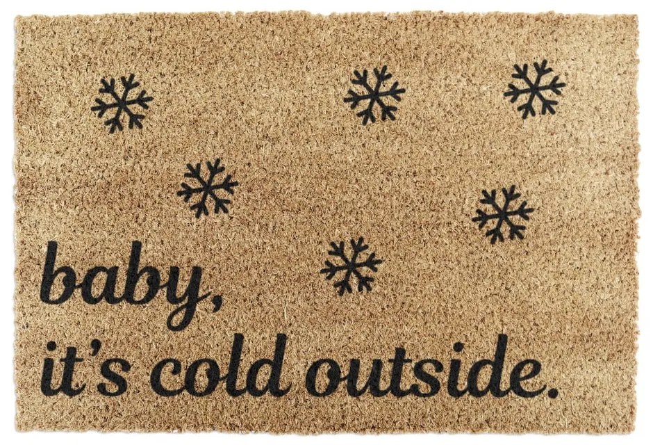Rohožka s vianočným motívom z kokosového vlákna 40x60 cm Baby It's Cold Outside – Artsy Doormats