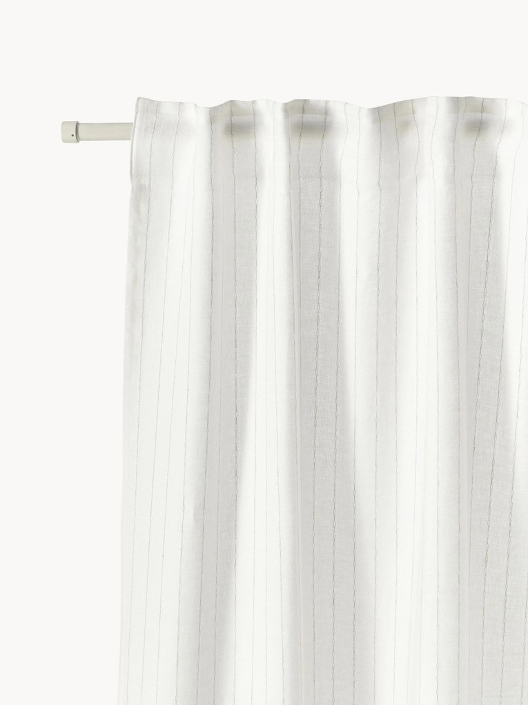 Priehľadné závesy so skrytými pútkami Birch, 2 ks, Š 130 cm