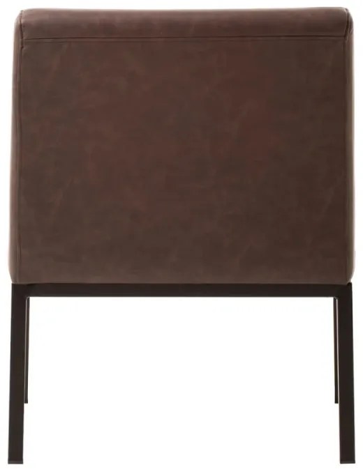 furniture-nabytek.cz - Čalúnená stolička Wingston z umelej kože, hnedá – 69×61×94 cm