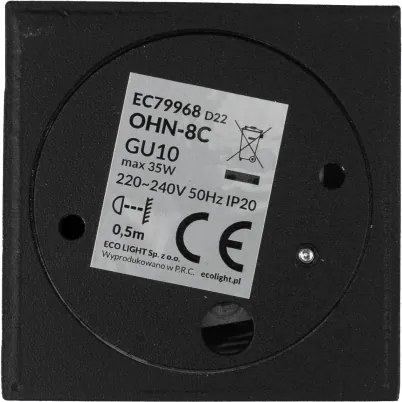 Stropné svietidlo GU10 LED, pohyblivé, výška 60x100 mm, SPOT, čierne