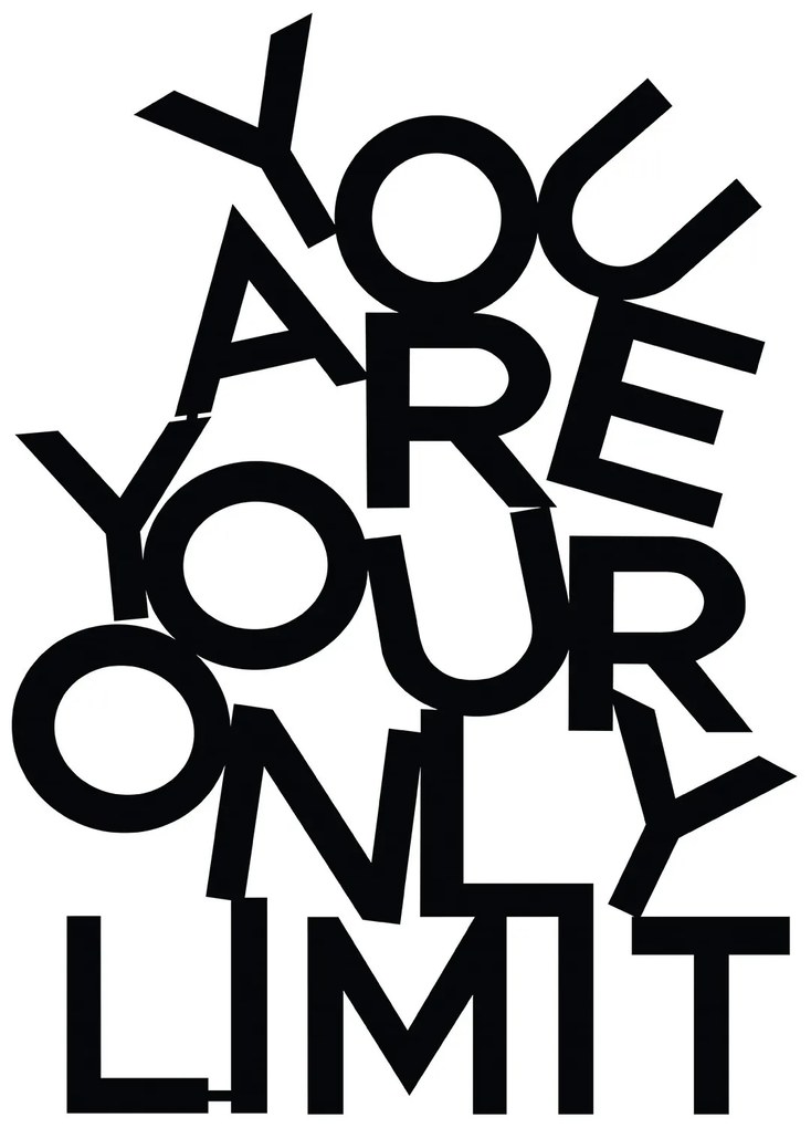 Nástenná kovová dekorácia Limit čierna