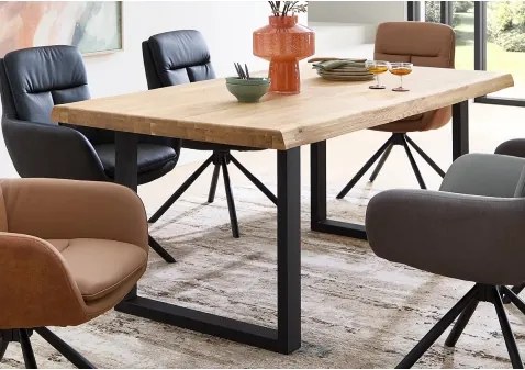 Jedálenský stôl z dubového dreva Chris U, 180x100 cm%