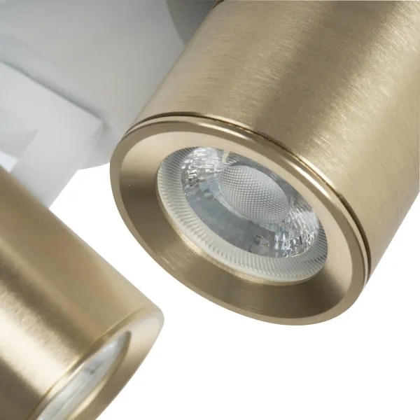 Kanlux 38966 - Bodové svietidlo LAURIN 3xGU10/10W/230V mosadz/biela