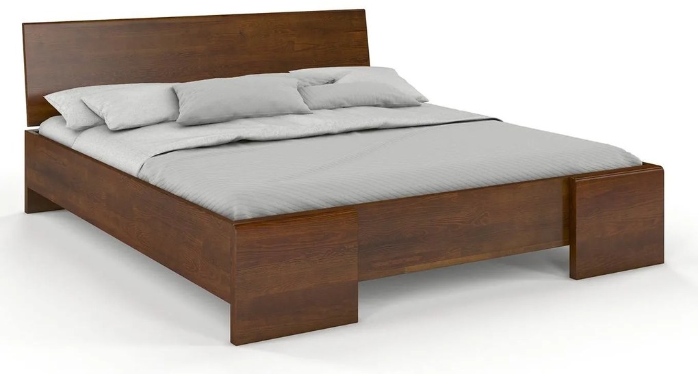 drevko Drevená posteľ z borovice Hessler High - orech Rozmer postele: 120 x 200 cm
